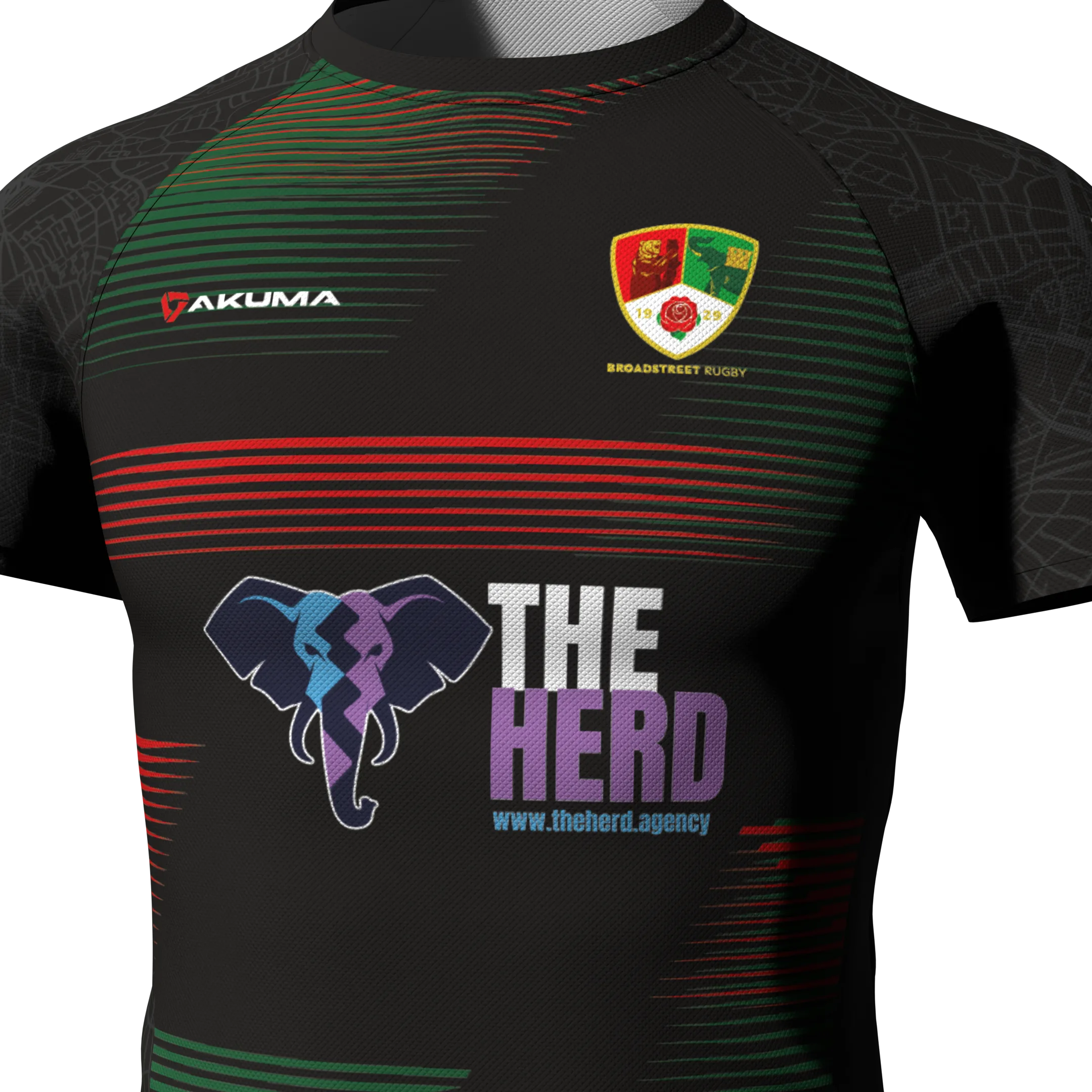 Main sponsor placement preview on front of match day shirt